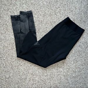 Adidas Women's USA Volleyball Performance Long Tights Black/Clear Grey. Sz XL